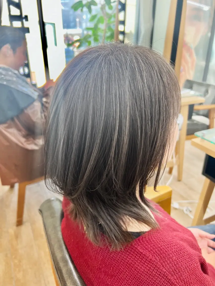 ミディアム カラー パーマ/ハイライト 💙鶴岡 愛💙のヘアスタイル