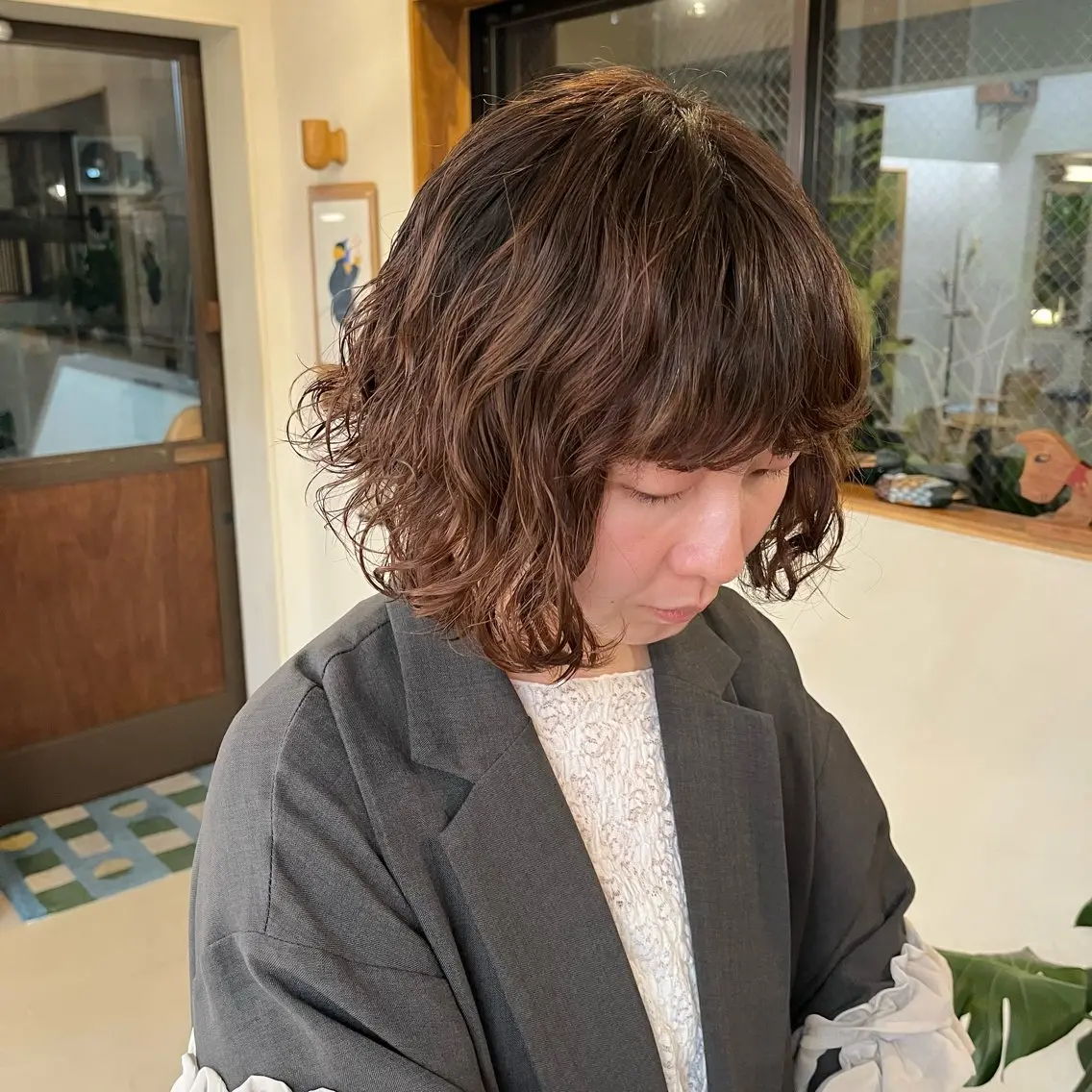 ショート パーマ 宇野澤 めいのヘアスタイル