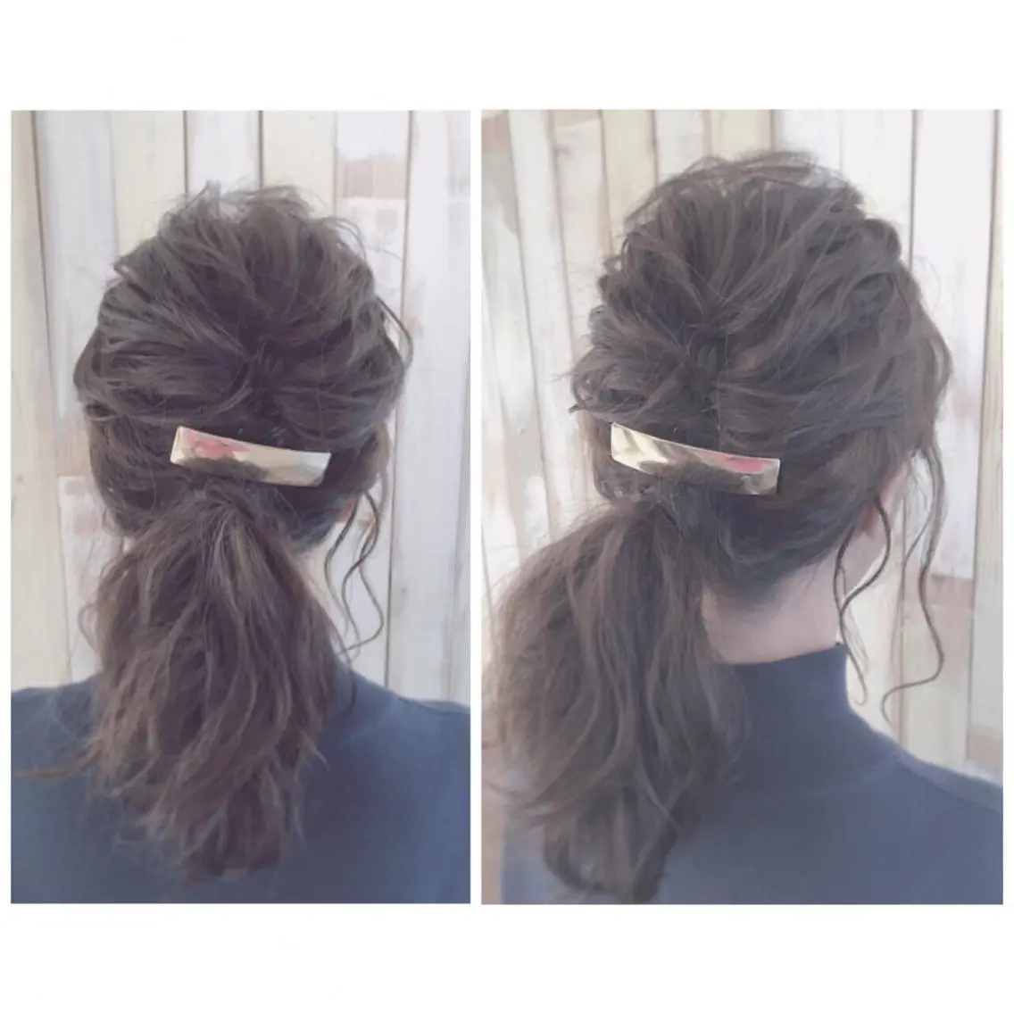 ミディアム セミロング ヘアアレンジ ポニーテール 太田 有香のヘアスタイル