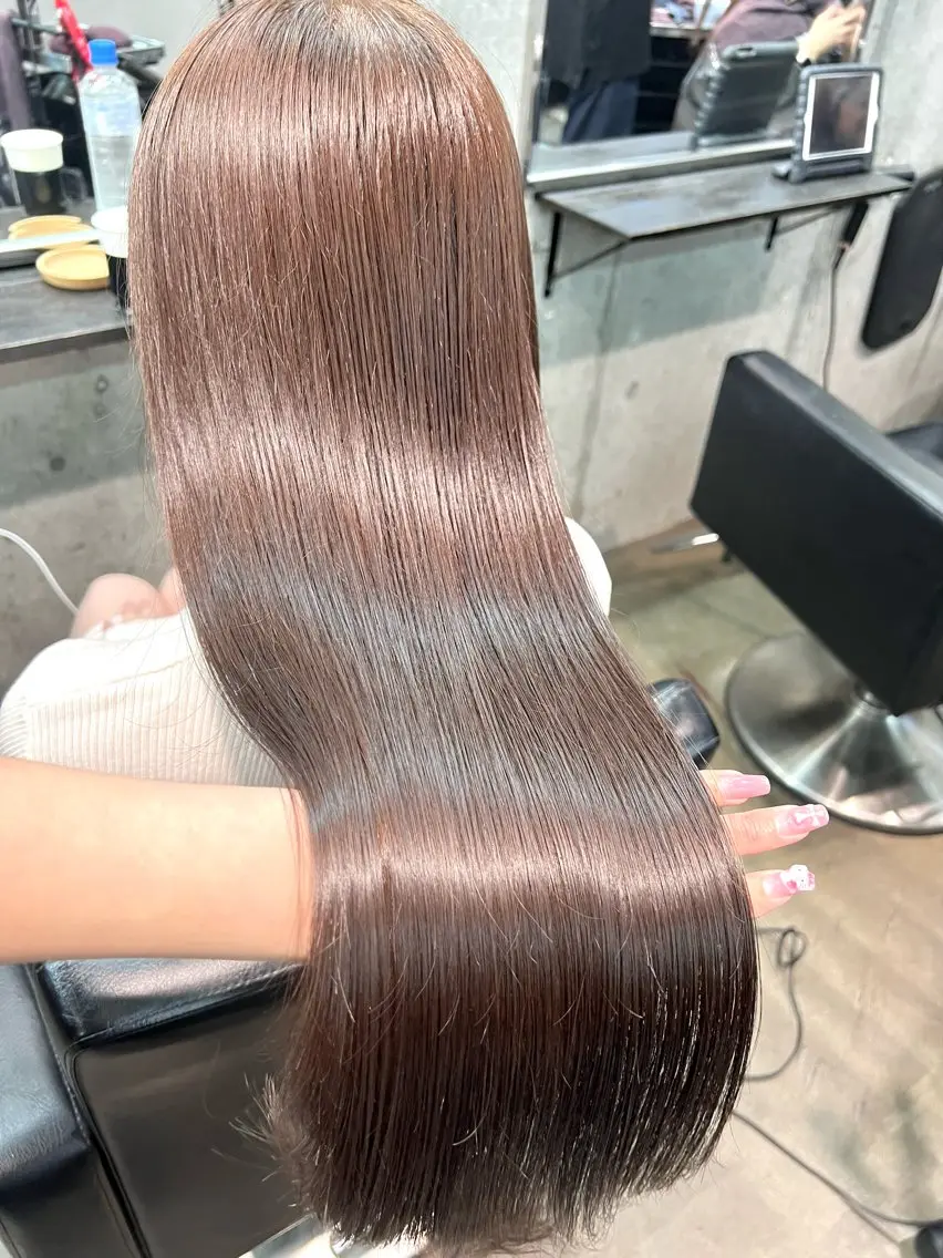 🌈大人気✨カット&透明感ケアカラー&髪質改善サイエンスアクア&oggiotto Tr✨#韓国ヘアの写真