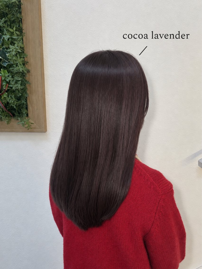 ロング カラー ブラウンカラー 透明感カラー ココアブラウン ラベンダーカラー カット ヘアカラー こだいら ひめかのヘアスタイル
