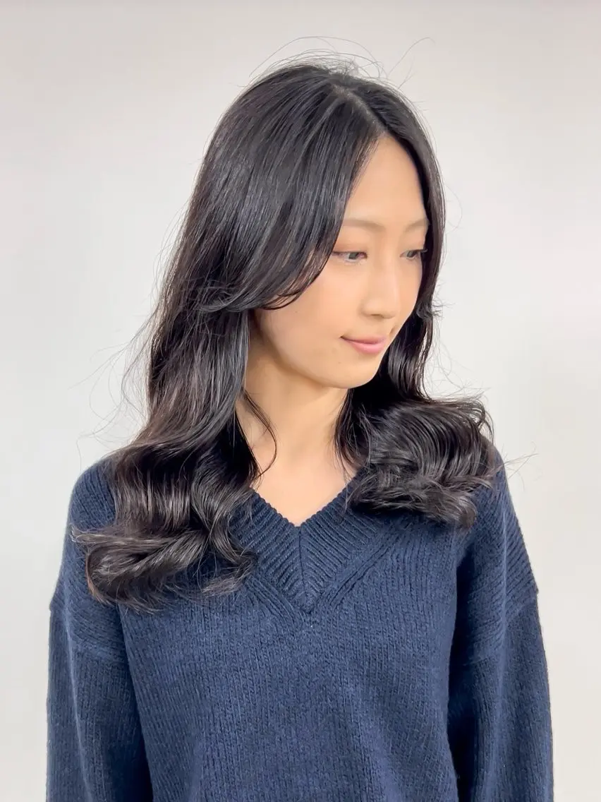 セミロング パーマ 🥇近藤 恭輔🥇 Recharme新保のヘアスタイル
