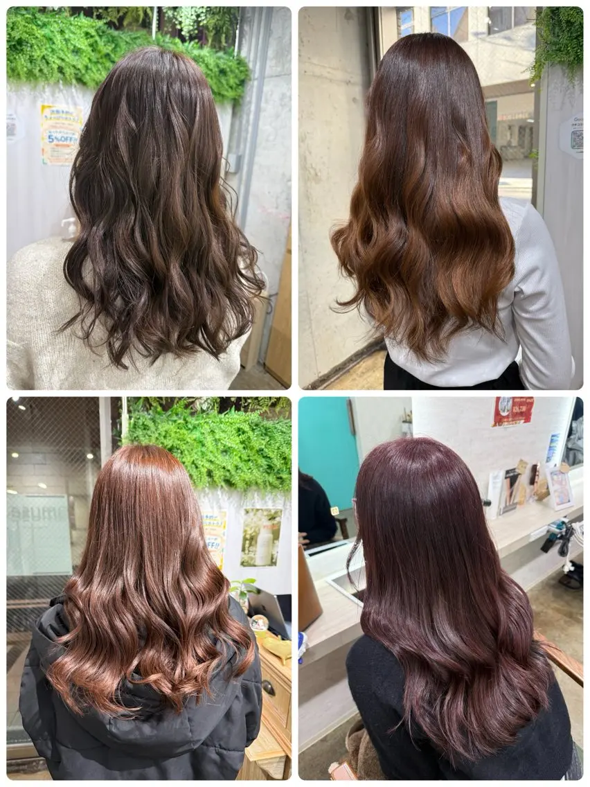 ロング カラー 髪質改善 縮毛矯正 トリートメント 酸性ストレート 酸熱トリートメント カット ヘアカラー トリートメント 縮毛矯正/ /関内/あべももこのヘアスタイル