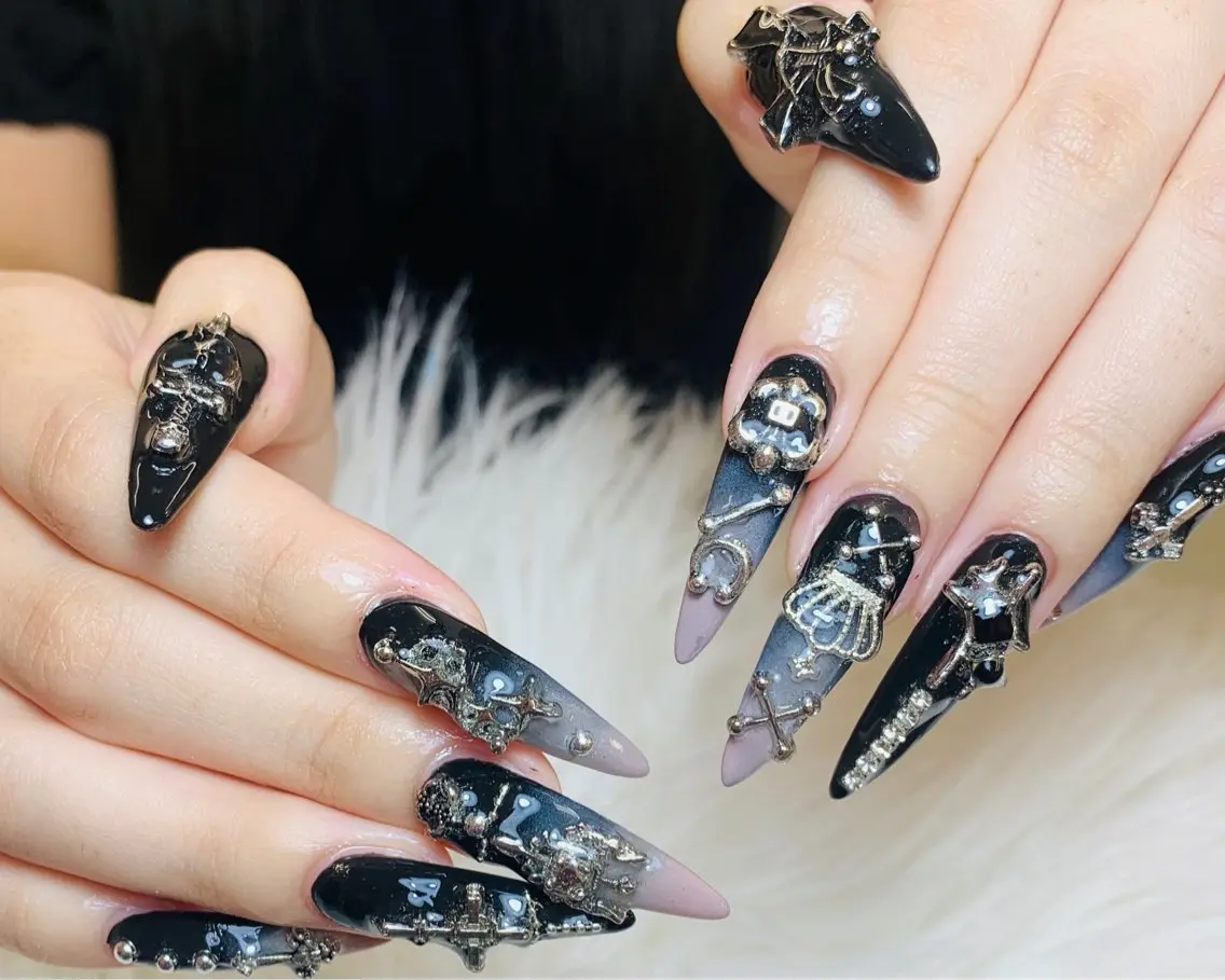 ネイル チークネイル 長さ出し フットネイル 韓国ネイル マグネットネイル ハンドネイル ハンドケア AN NAIL _HOAのネイルデザイン