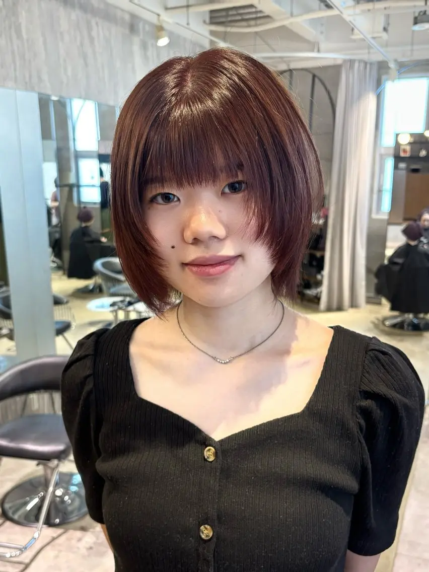 ショート カット ヘアカラー 西田  美侑/ 前髪・顔周りカットのヘアスタイル
