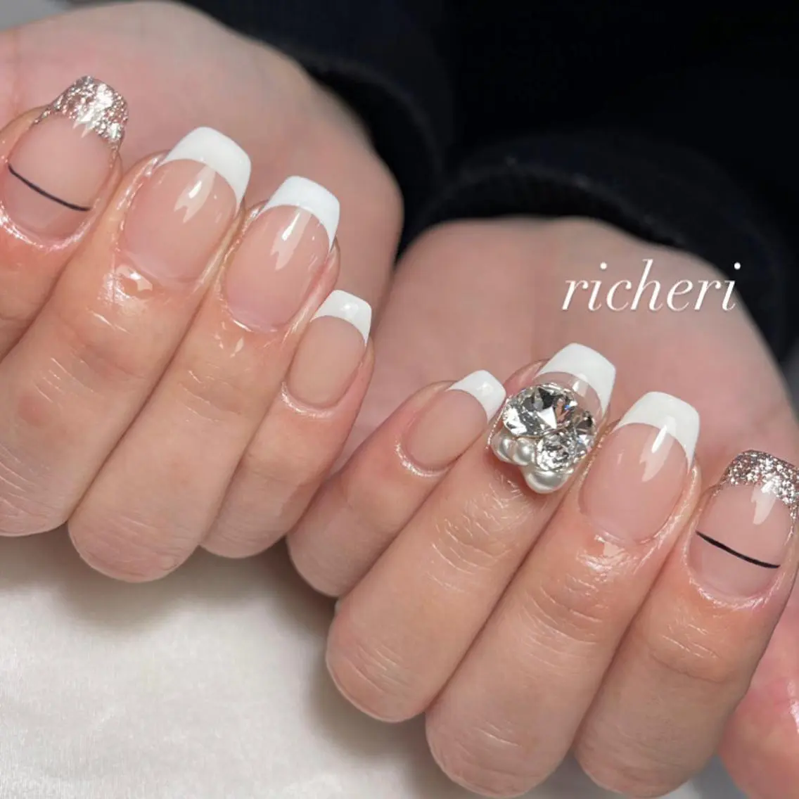 ミディアム ネイル ハンドネイル richeri beautyのネイルデザイン