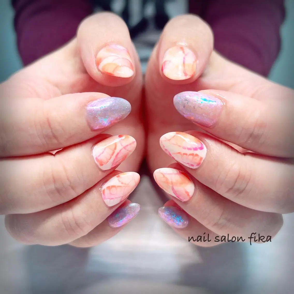 ネイル キラキラネイル 夏ネイル nail salon fikaのネイルデザイン