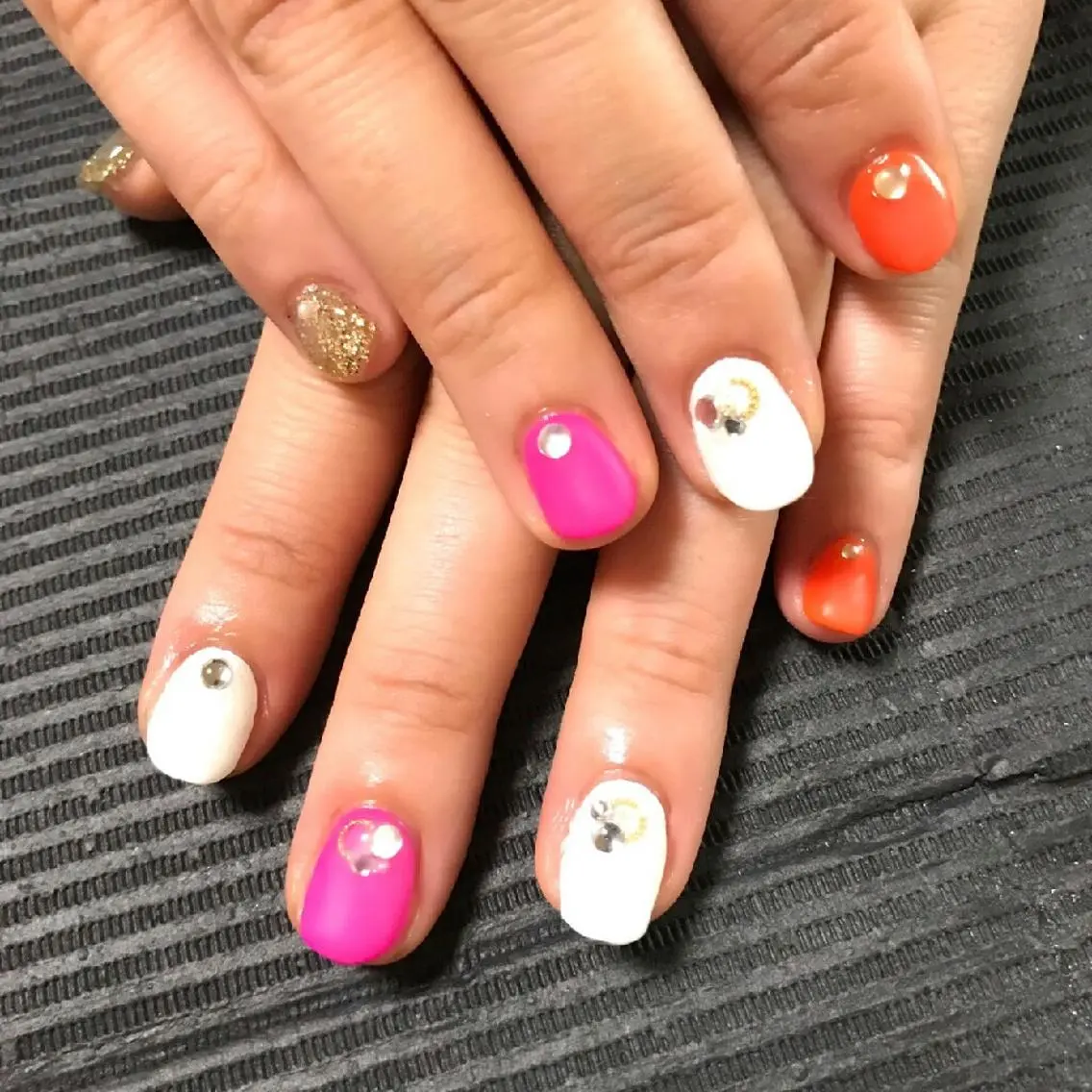 ネイル マットネイル モチの良さ◉ フィルインネイル♡のネイルデザイン