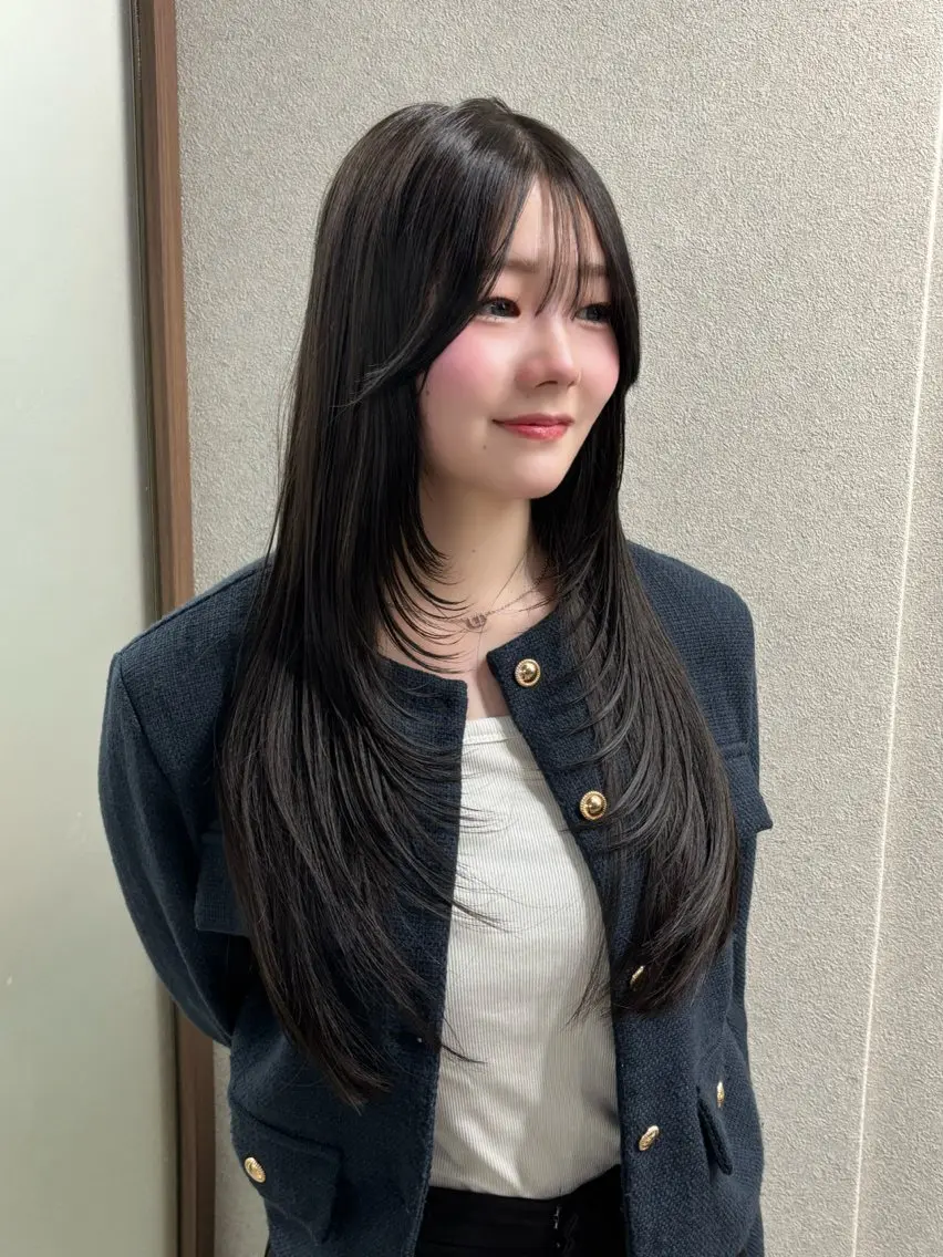 ロング カラー ヘアカラー トリートメント 🎀透明感カラー/ 博多美容室ゆうあ🎀のヘアスタイル