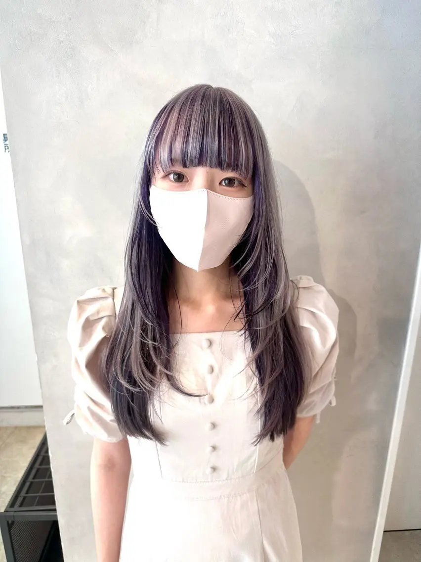 ロング カット ヘアカラー トリートメント デザインカラー/パー マ🦖外岡咲希🦖のヘアスタイル
