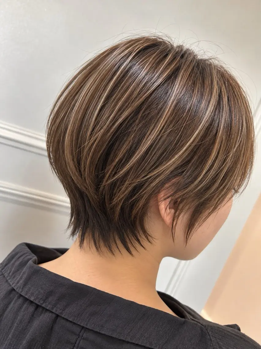 ショート カット ヘアカラー ✨メテオ　髪質改善✨ シバタのヘアスタイル