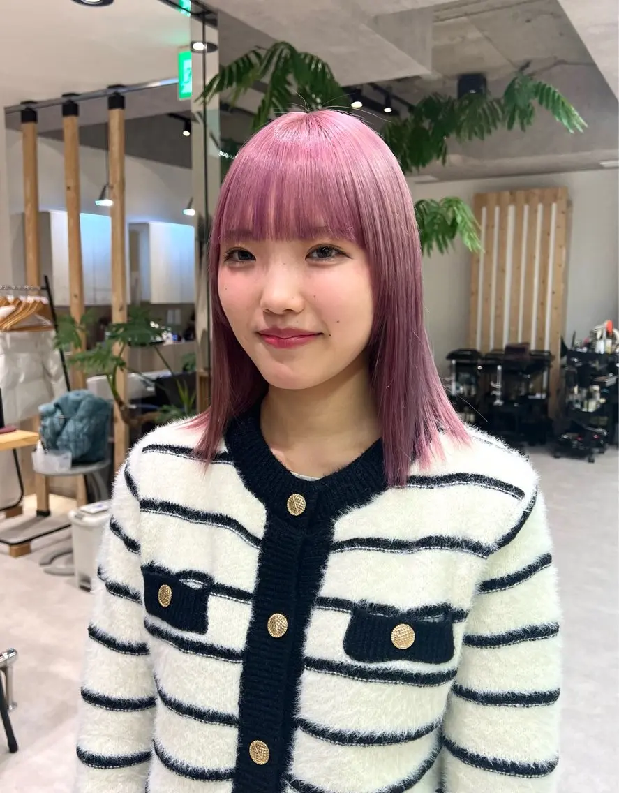 セミロング カラー ヘアカラー トリートメント 🍀お悩み改善憧れの 美髪　小林風雅のヘアスタイル