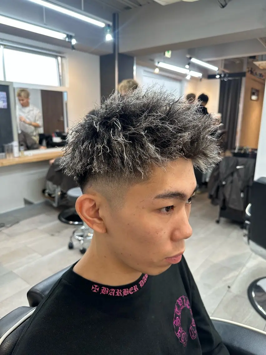 カラー パーマ メンズ 💥律喜💥/パーマ /メンズ/フェードのヘアスタイル