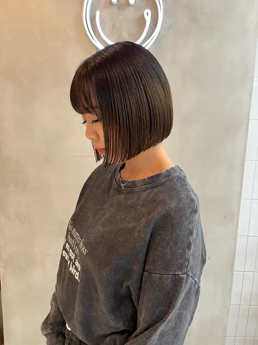 ミディアム カラー カット ヘアカラー トリートメント ボブ&韓国レイヤー/ 艶カラー♡TOMOEのヘアスタイル