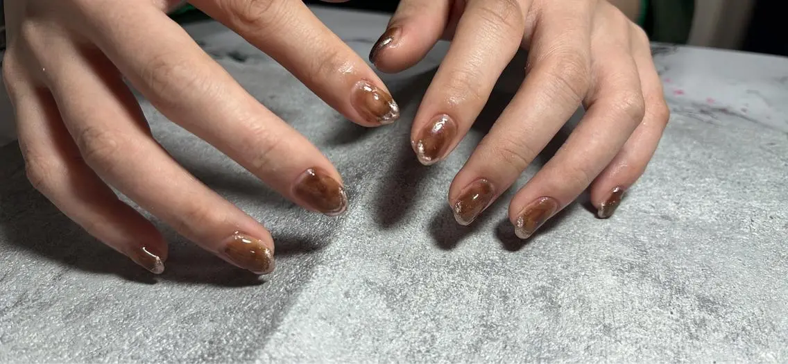 ネイル べっ甲ネイル ぷっくりネイル Mimi Nailのネイルデザイン