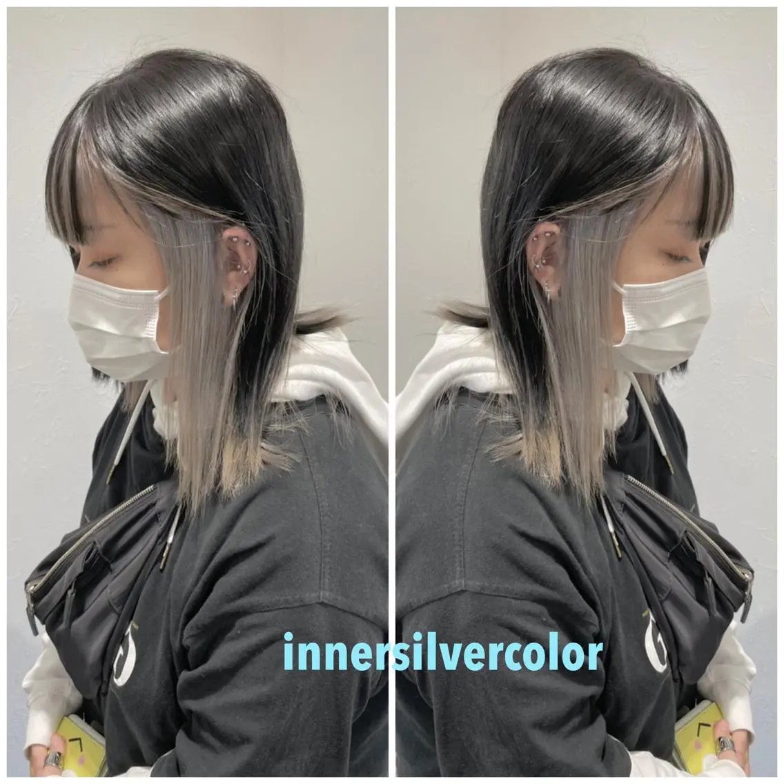 ロング カラー ダブルカラー シルバー ホワイトシルバー ヘアカラー 🤍2nd🤍田所 美希のヘアスタイル