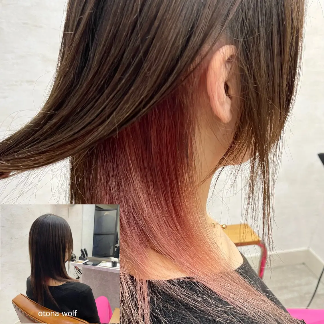 セミロング カラー 黒崎 勝巳のヘアスタイル