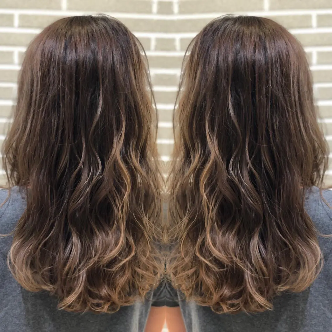 セミロング カラー ヘアアレンジ カット ヘアカラー トリートメント 山北 咲子のヘアスタイル