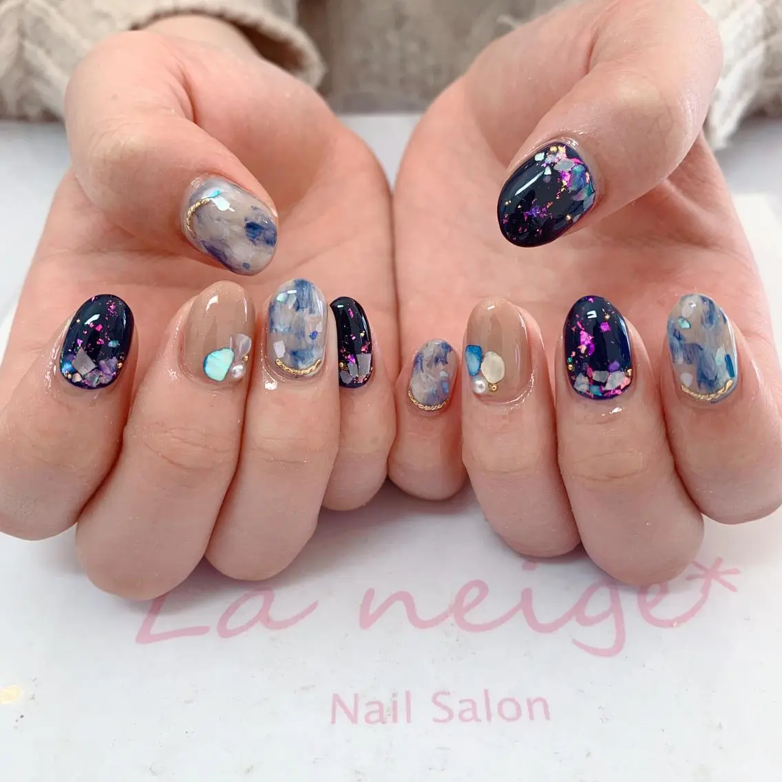 ネイル ハンドネイル La neige* yuki 🐩🌙のネイルデザイン