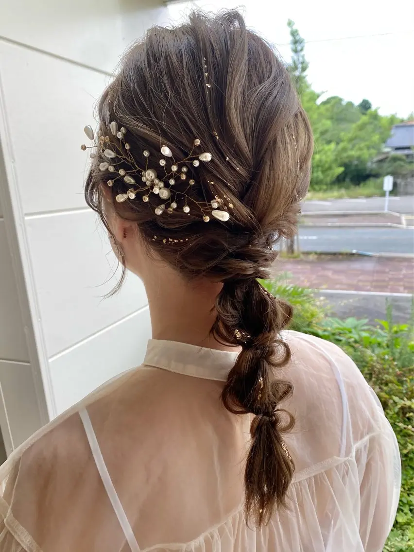 セミロング ヘアアレンジ ストカール✨ デジタルパーマ✨植松のヘアスタイル
