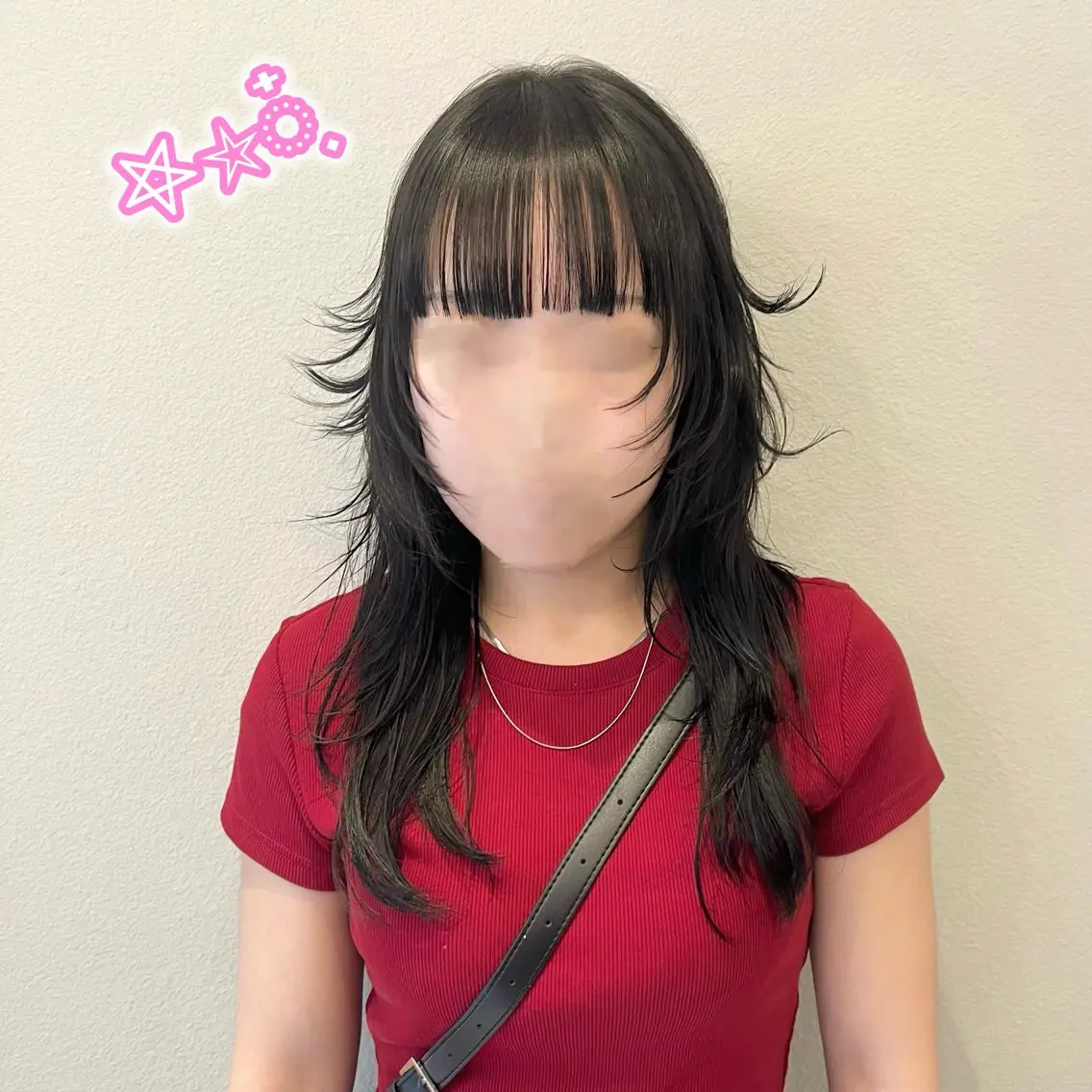 ロング ロング ウルフカット カット 顔周り/ガーリー /ヘアメ/あつはのヘアスタイル