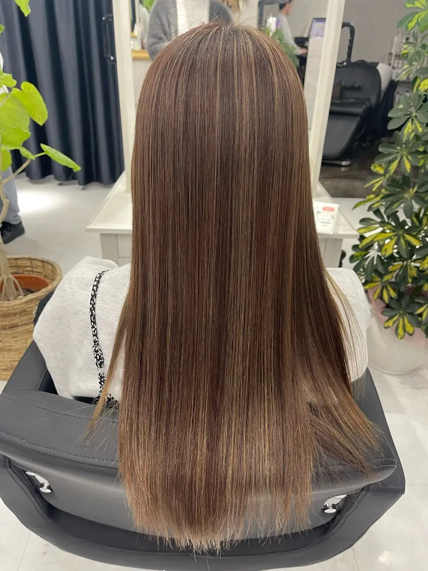 ロング カラー ハイライトカラー ハイライト 穐山 翔【店長】 髪質改善/ハイライトのヘアスタイル
