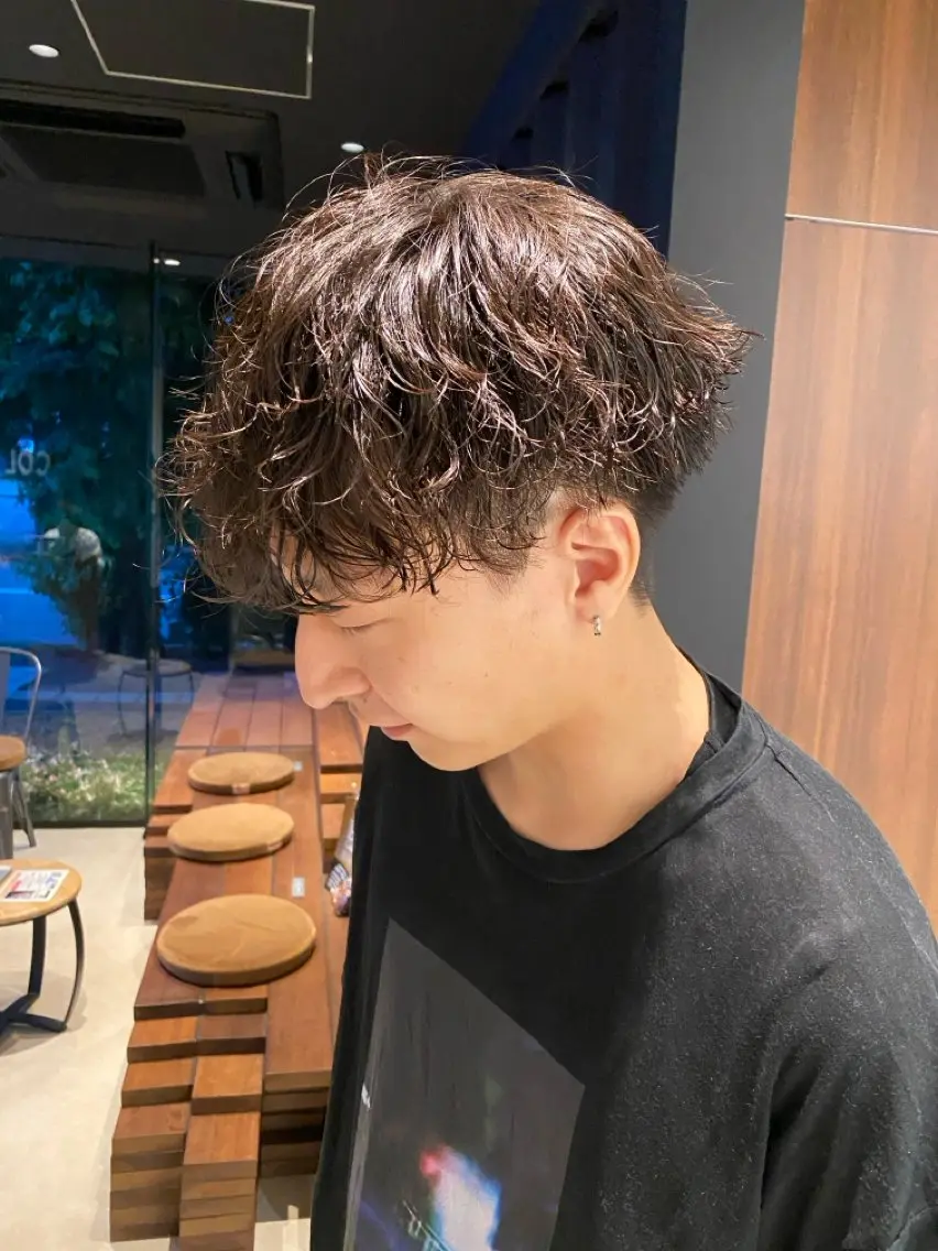 メンズカット➕パーマ（波巻きパーマ、スパイラル、ツイストスパイラル、ピンパーマなど）の写真
