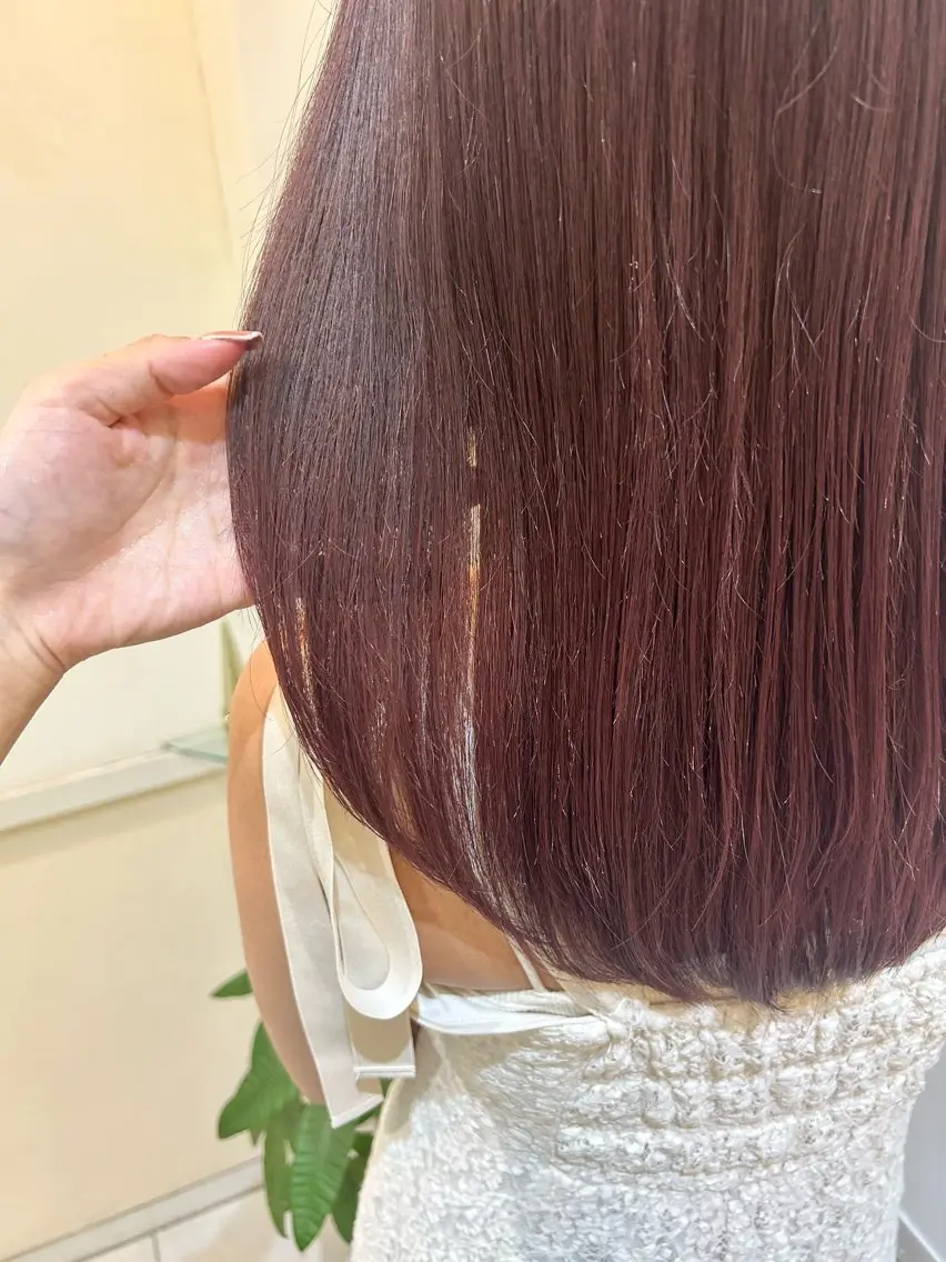 セミロング ピンクブラウン イシイ シオリのヘアスタイル