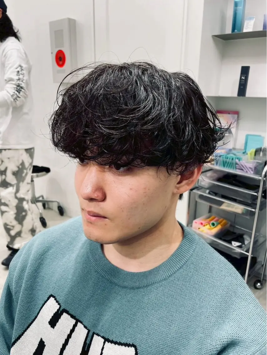 ショート パーマ メンズ カット パーマ 名古屋メンズパーマ /松井生のヘアスタイル