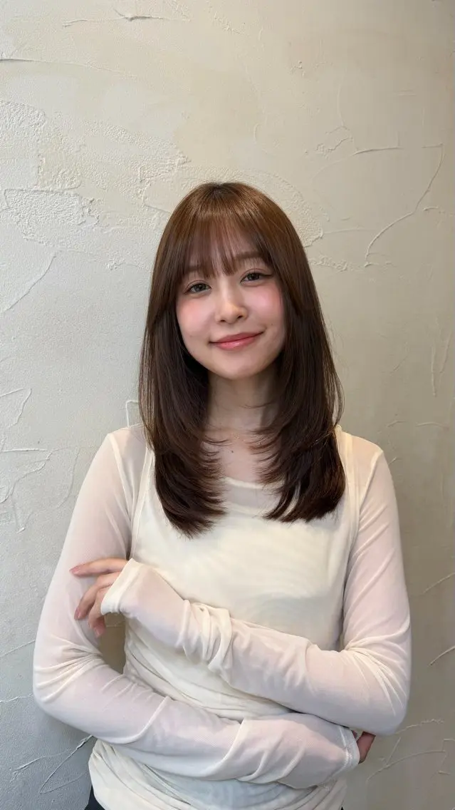 ロング カラー カット momoka Jr.stylistのヘアスタイル