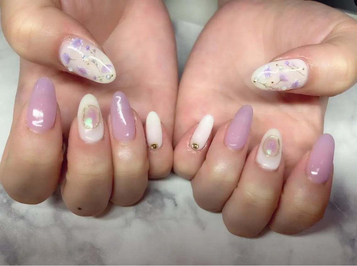 ネイル ジェルネイル ニュアンスネイル パラジェル 夏ネイル ハンドネイル Nail&eye Belire 新宿のネイルデザイン