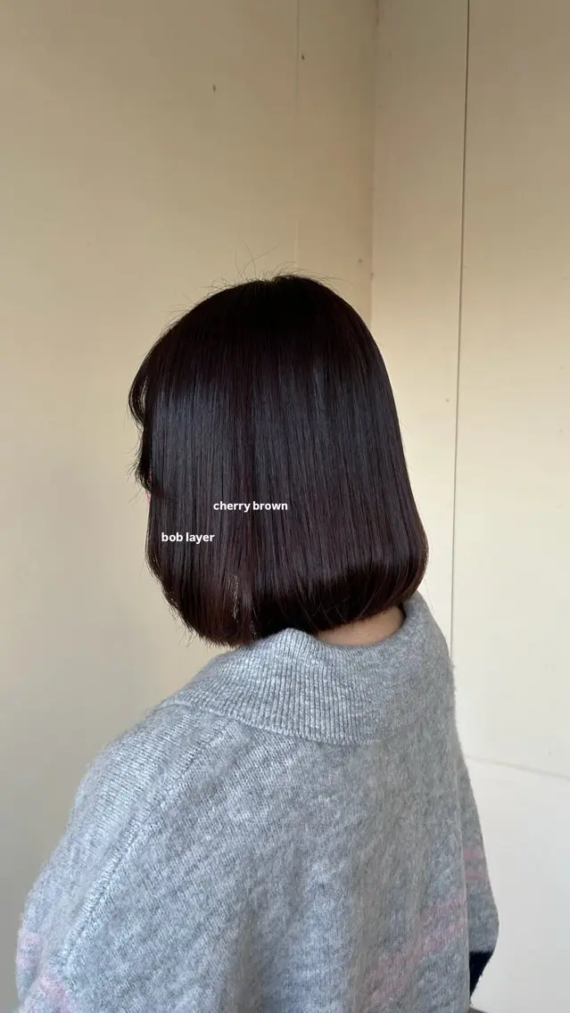 ミディアム カラー ブラウンカラー 顔まわりレイヤー レイヤーカット カシェリタ🌛 ハルナのヘアスタイル