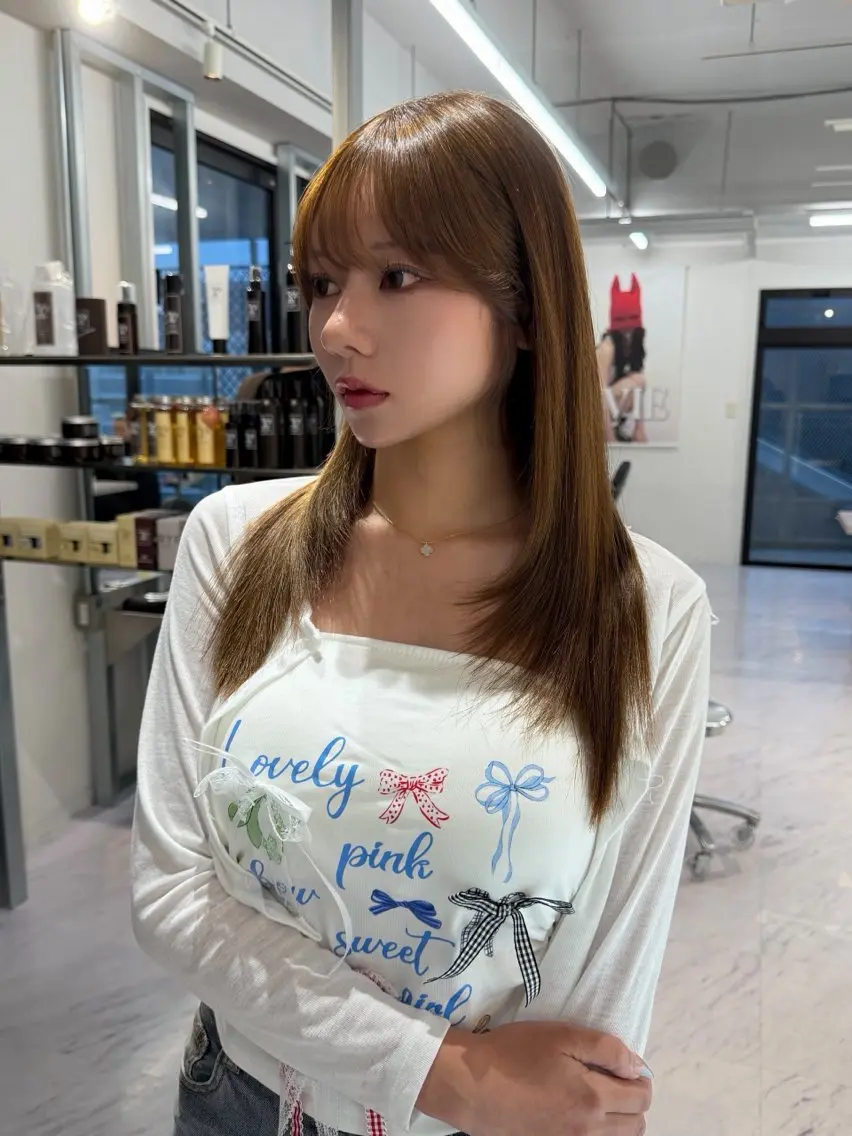 ロング カラー カット ヘアカラー トリートメント ヘアセット Rita/髪質改善/ ブリーチなしWカラーのヘアスタイル