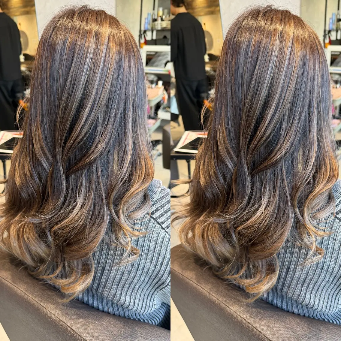 セミロング カラー バレイヤージュ ベージュカラー レイヤーカット 🆕TRUTH千葉店 店長Yuのヘアスタイル
