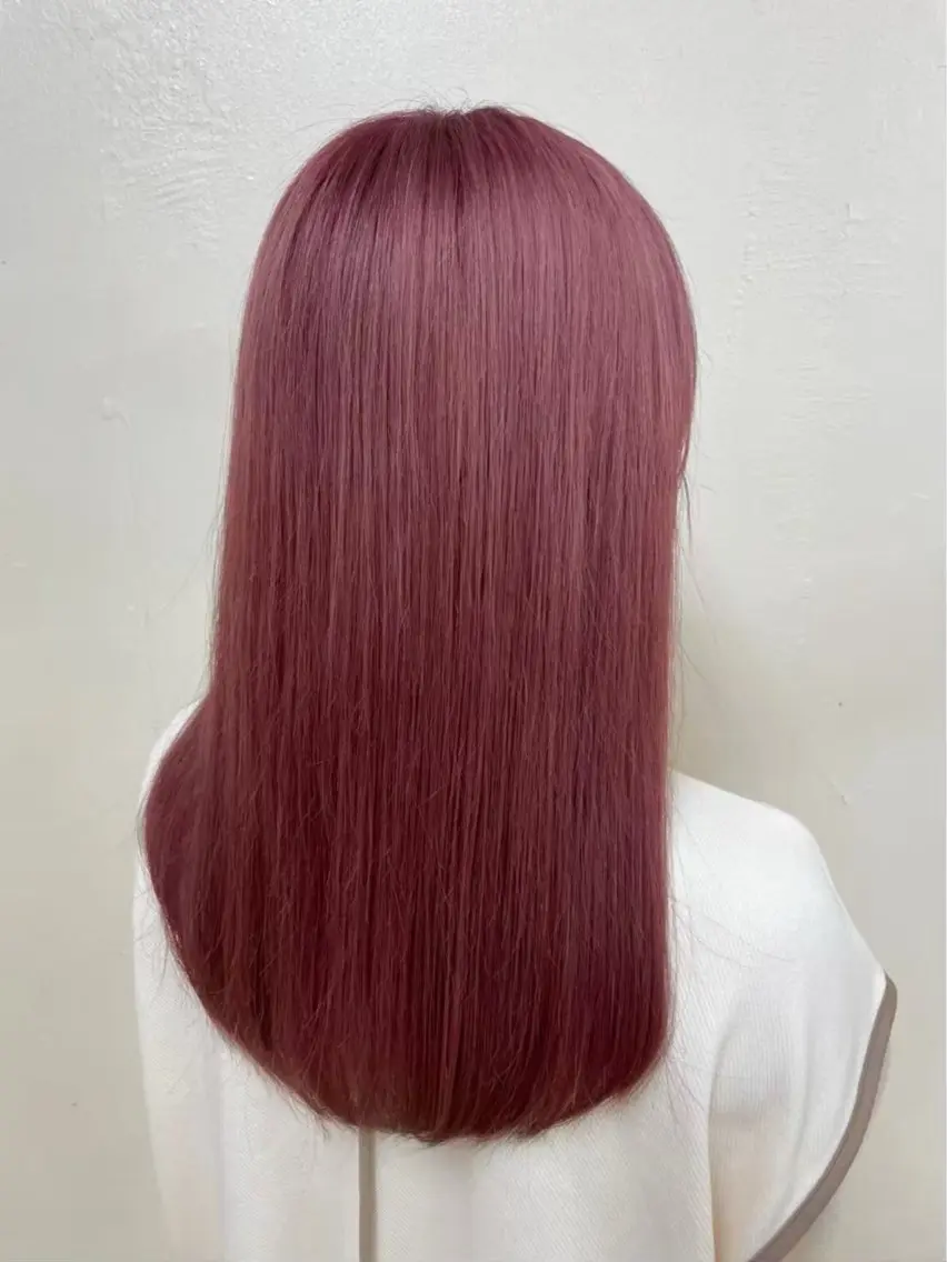 ロング カラー ガーリー♡女の子っぽ ヘア♡ピンクカラー♡のヘアスタイル