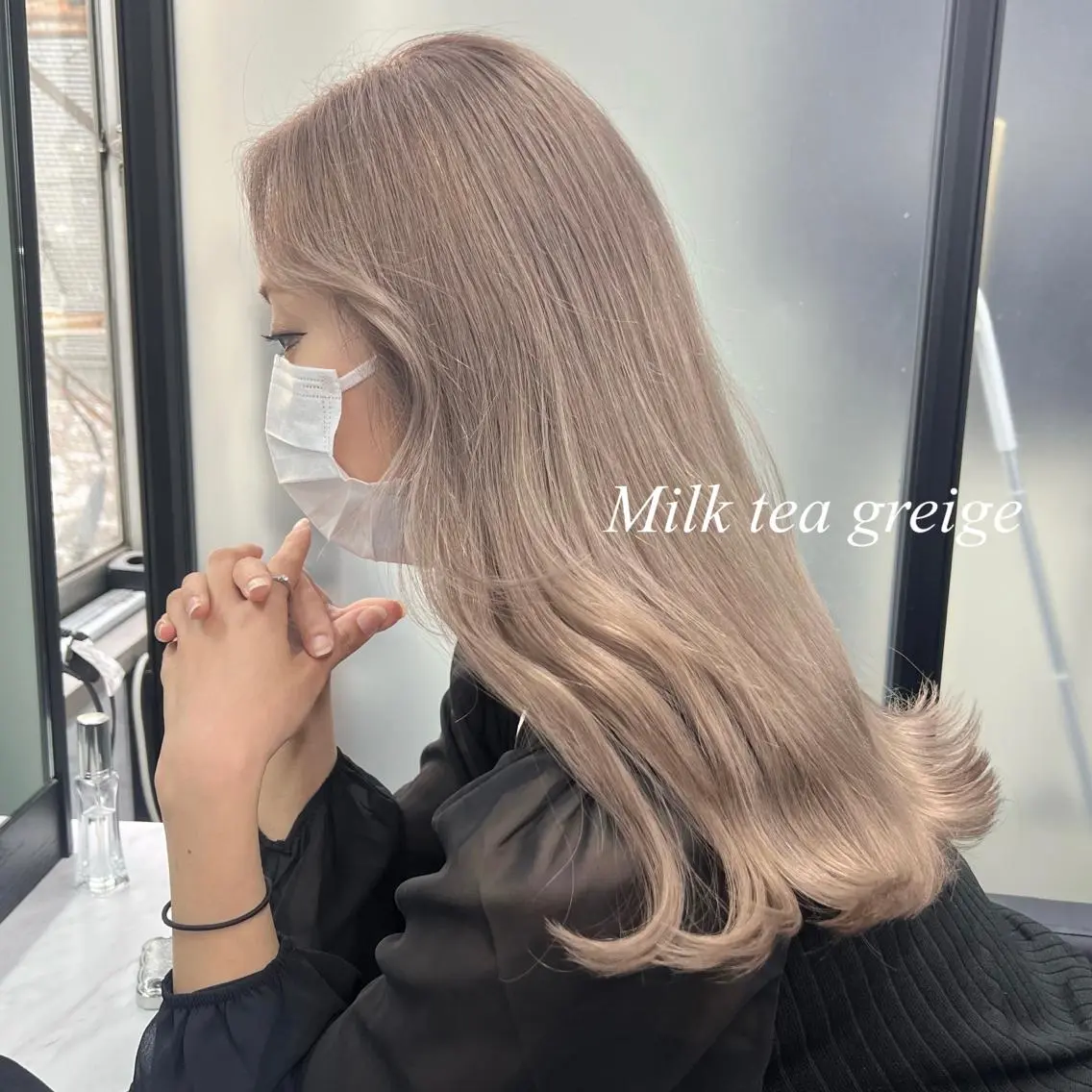 ロング カラー シールエクステ ハイトーンカラー エクステ ヘアカラー シールエクステ特化 ハイトーン、NANAのヘアスタイル
