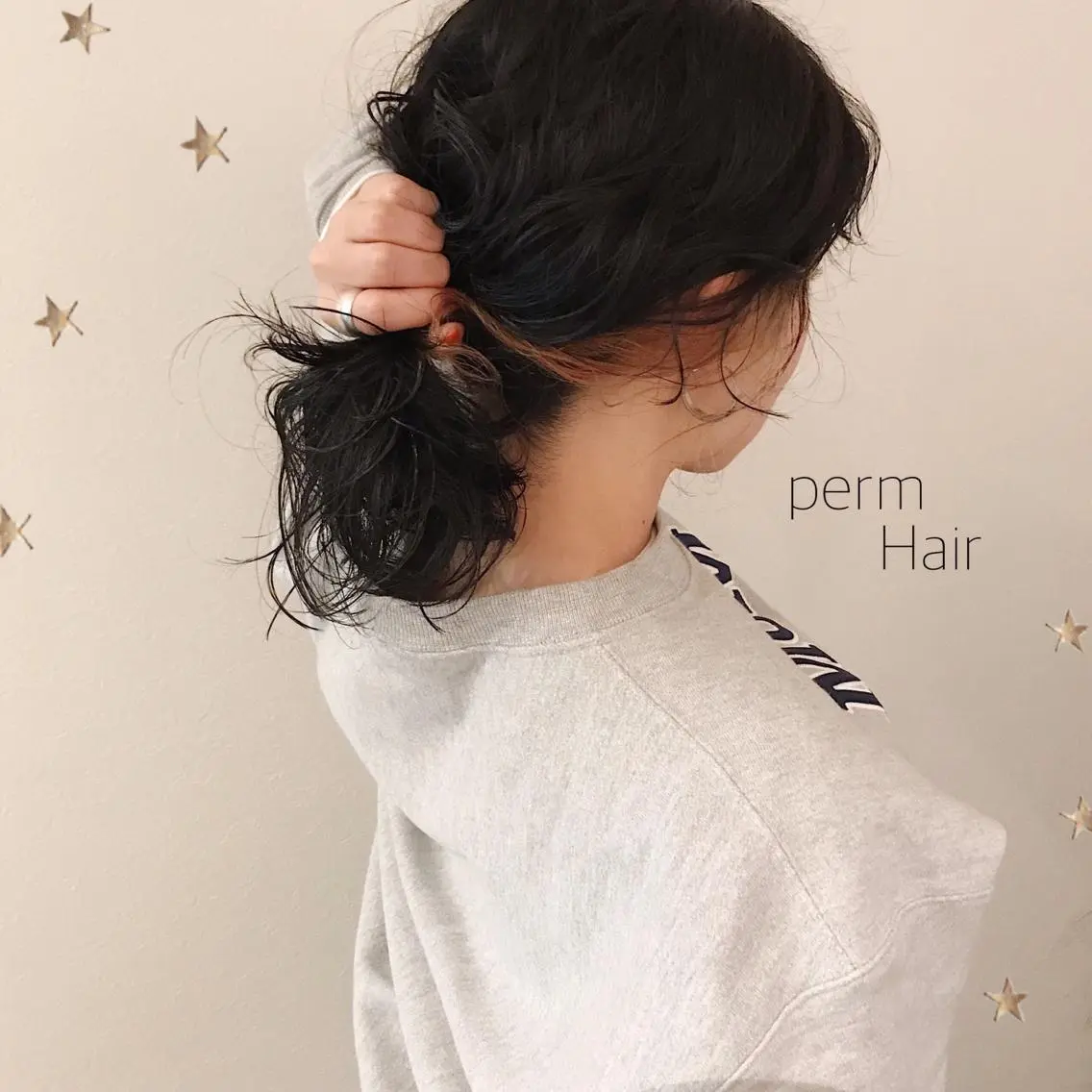 ミディアム パーマ カット パーマ 市川 千夏のヘアスタイル