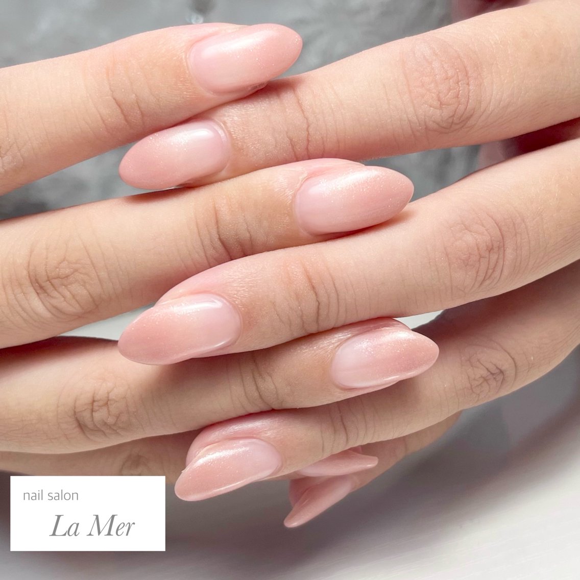ネイル グラデーション ラメ(グリッター) ラメグラデーション オフィスネイル ピンク ハンドネイル nailsalon La Merのネイルデザイン