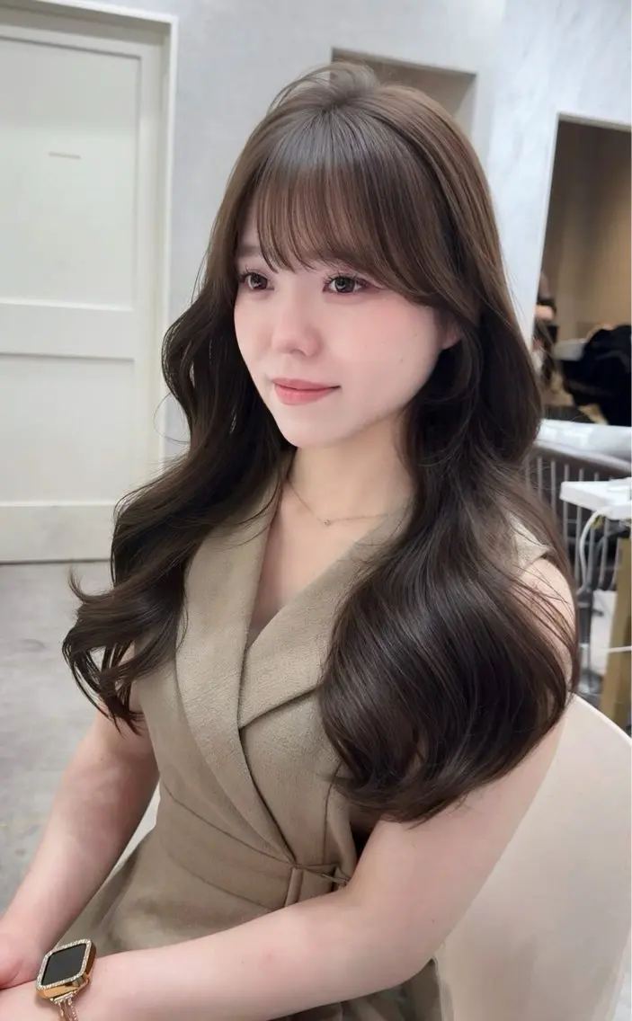 ロング カラー カット ヘアカラー トリートメント レイヤーダブルカラー KYONのヘアスタイル