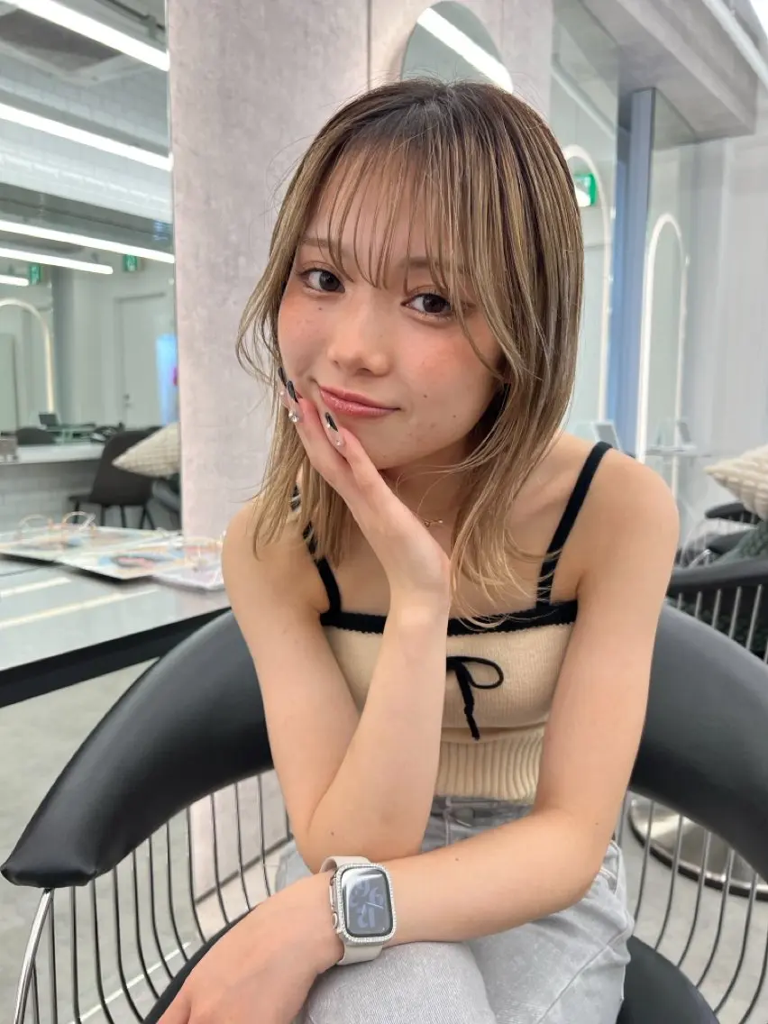 セミロング カラー 髪質改善/縮毛矯正 山口蒼太のヘアスタイル