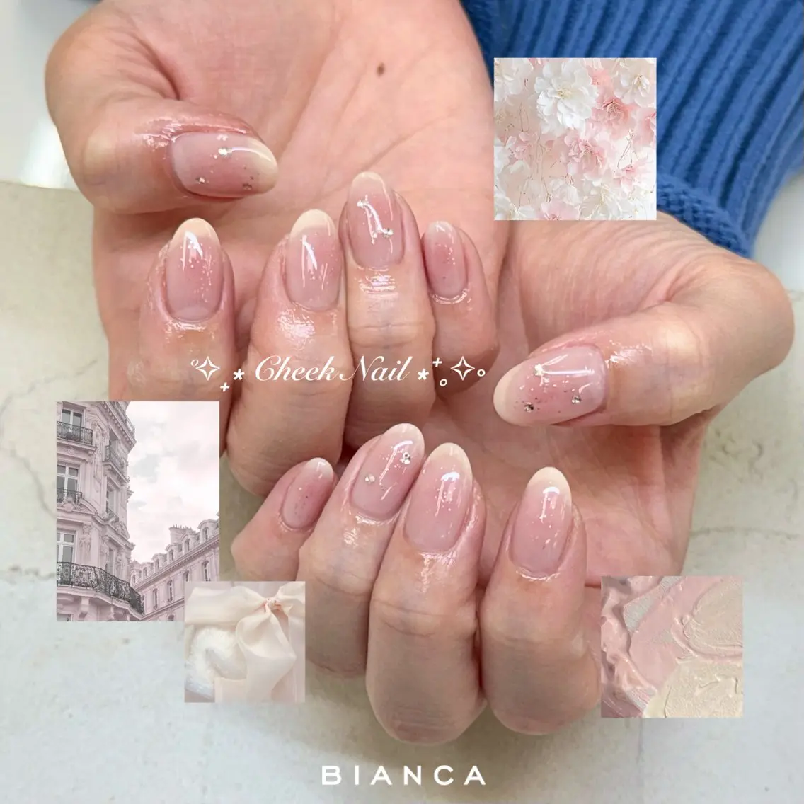 ネイル チークネイル ハンドネイル Bianca大宮 Nail*森澤のネイルデザイン