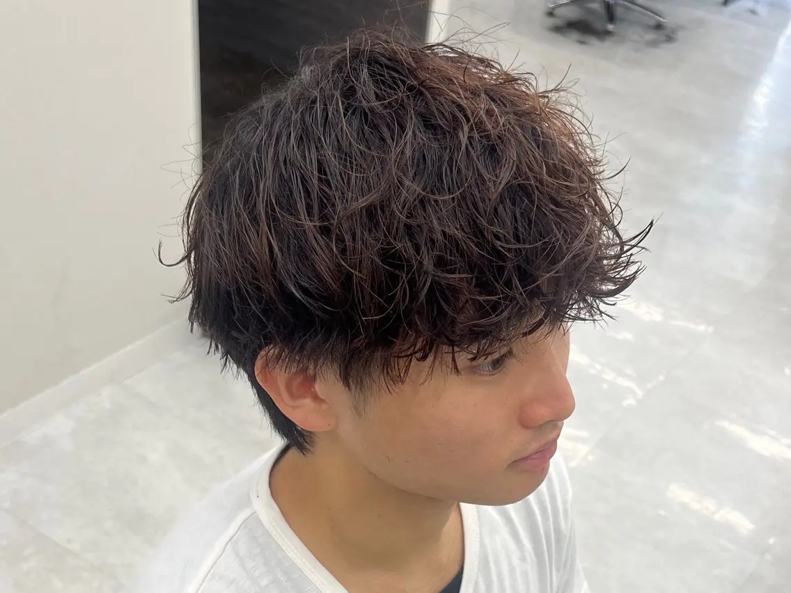 ショート パーマ メンズ カット パーマ ヘアセット 垢抜けメンズパーマ/ だいち先輩のヘアスタイル