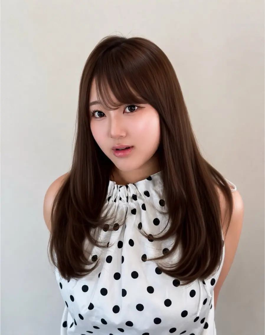 ロング レイヤーカット トリートメント 芹  奈 ㅤ⠀ㅤ⠀のヘアスタイル