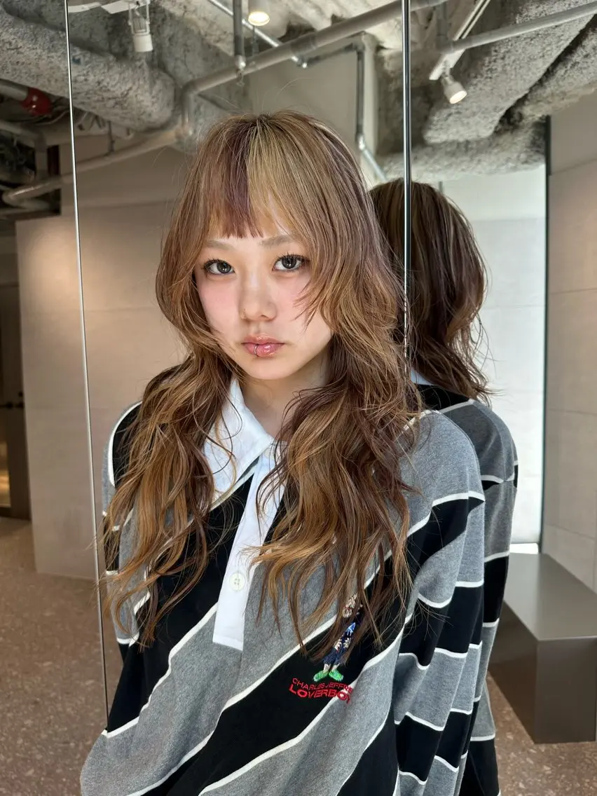 セミロング カラー デザインカラー 美容室難民を救う 美容師/こうたのヘアスタイル