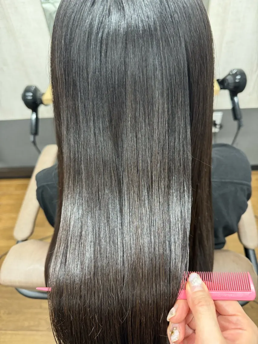 ロング 縮毛矯正 TELA HAIR 幕張本郷店 千尋のヘアスタイル
