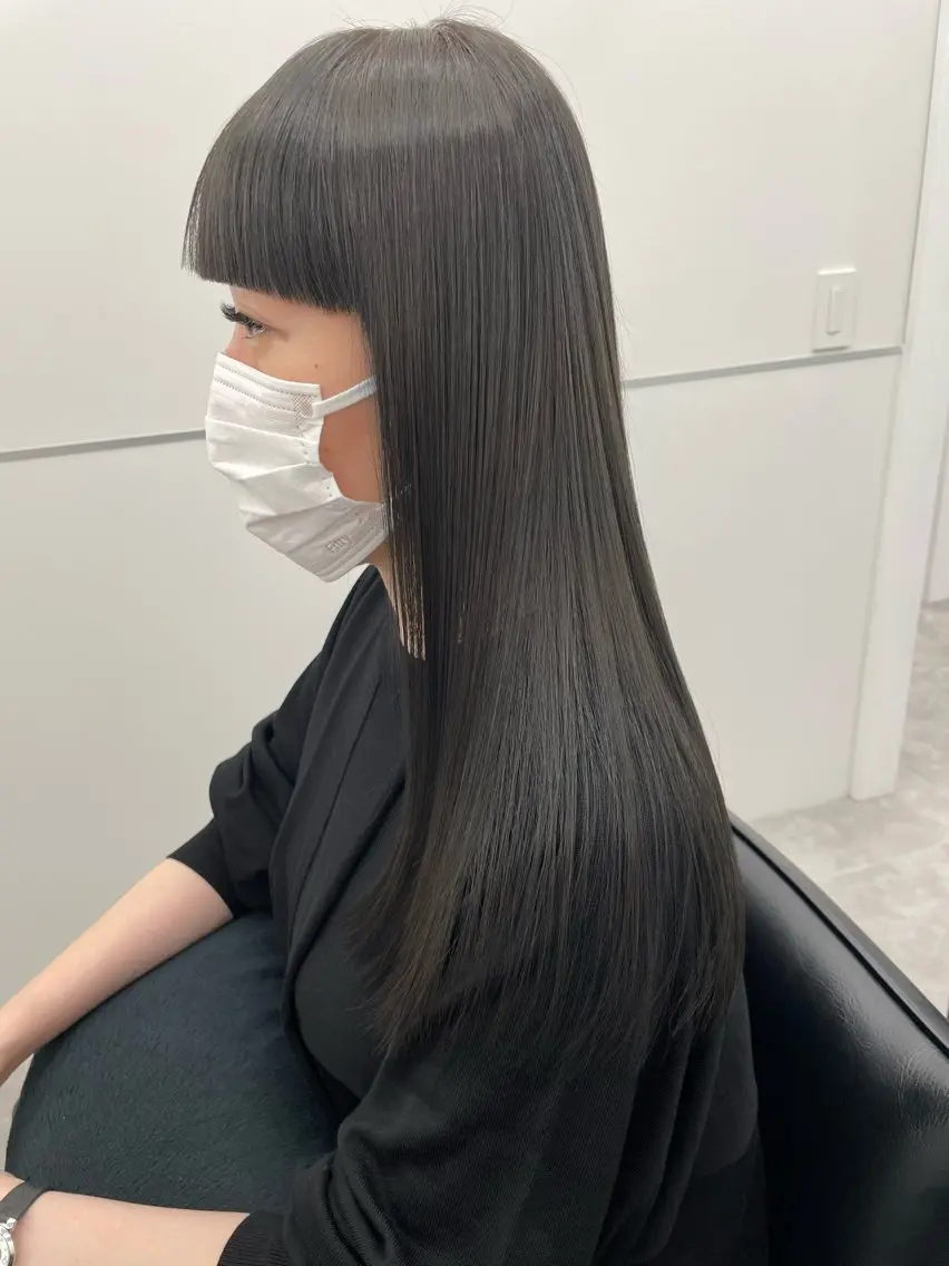 セミロング カラー 髪質改善 トリートメント スタイリスト /仲川葵のヘアスタイル