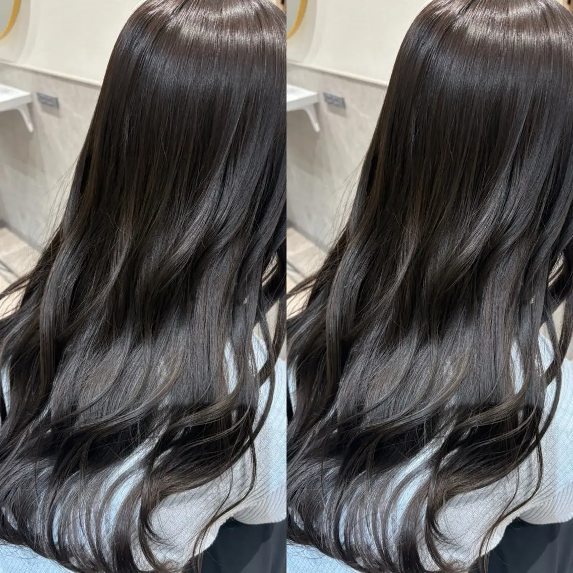 ロング カラー 飯泉ゆうか/銀座/ 髪質改善/メンズのヘアスタイル