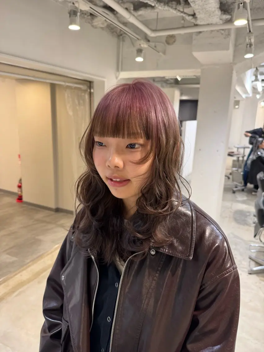 セミロング カット ヘアカラー トリートメント 新宿/顔周りカット +レイヤー＝しずく♩のヘアスタイル
