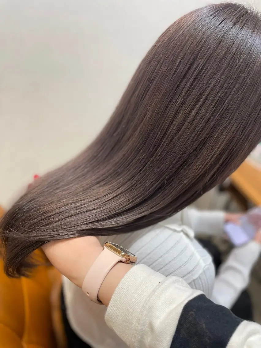 ロング カラー カット ヘアカラー トリートメント 【完全個室】髪質改善 暖色カラー/山崎唯奈のヘアスタイル