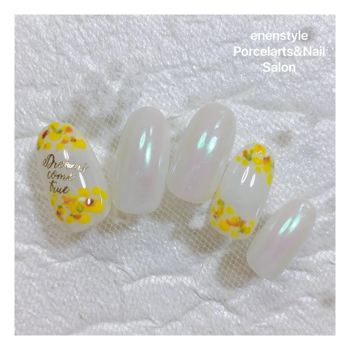 ミディアム ネイル ハンドネイル 🐾enen style 🐾のネイルデザイン